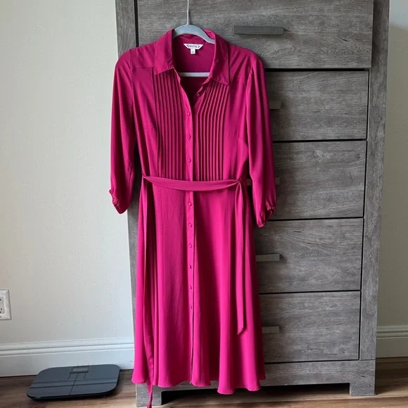 Nanette Lepore | Dresses | Nanette Lepore Fuchsia Midi Dress | Poshmark